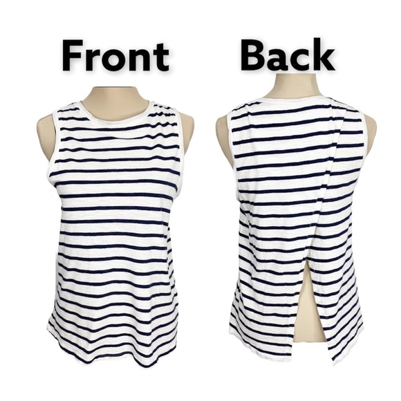 GAP Tops - Gap open split back striped tank top basic S